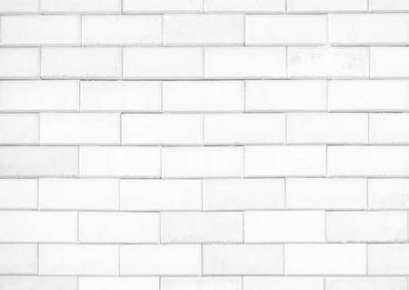 White brick wall texture or backgroundの写真素材