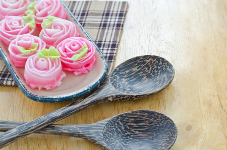 Rose flower sweet (ALUA GULAB )Thai dessert
