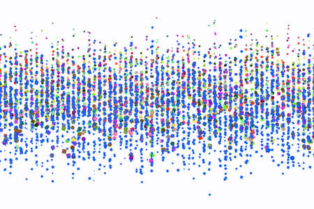 Vector graphic. Colored abstract overlapping ellipse and square box shape pattern. Good for web page, wallpaper, graphic design, catalog, texture or background.のイラスト素材
