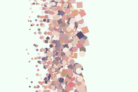 Vector graphic. Colored abstract overlapping ellipse and square box shape pattern. Good for web page, wallpaper, graphic design, catalog, texture or background.のイラスト素材