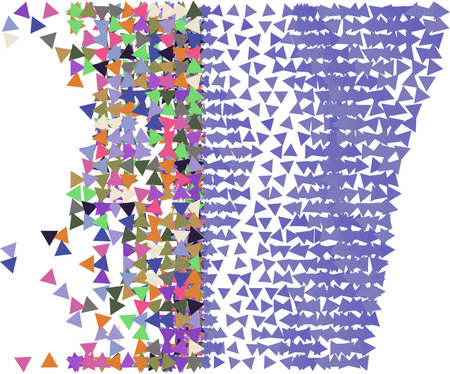 Vector graphic. Colored abstract overlapping triangle shape pattern. Good for web page, wallpaper,...