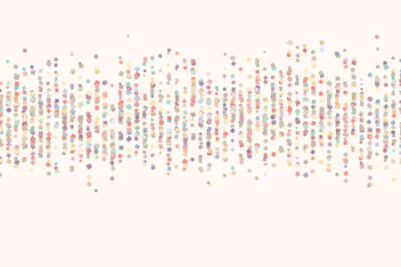 Vector graphic. Colored abstract overlapping ellipse and square box shape pattern. Good for web page, wallpaper, graphic design, catalog, texture or background.のイラスト素材