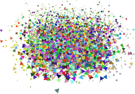 Vector graphic. Colored abstract overlapping triangle shape pattern. Good for web page, wallpaper, graphic design, catalog, texture or background.のイラスト素材