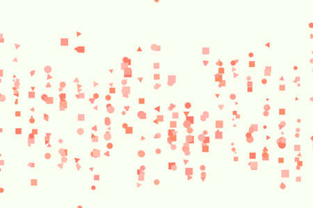Vector graphic. Colored abstract overlapping mixed shape pattern. Good for web page, wallpaper, graphic design, catalog, texture or background.のイラスト素材