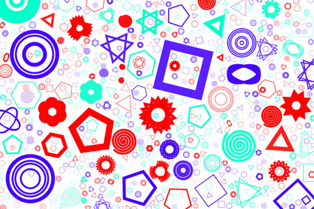 Abstract colored mixed shape pattern. Good for web page, wallpaper, graphic design, catalog, texture...