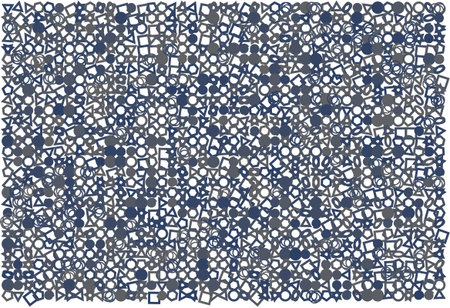 Shape of mixed, abstract background pattern. Style of mosaic or tile. Vector illustration graphic.