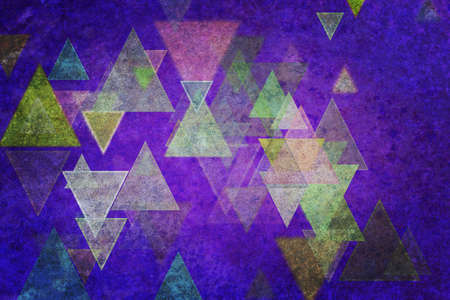 Random triangle shape, digital generative art for design texture & background, grunge & roughの写真素材