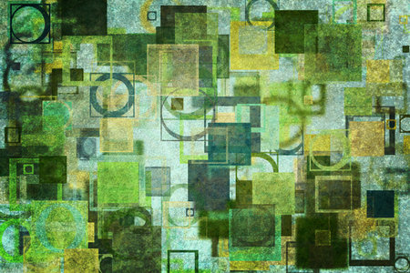 Random square shape, digital generative art for design texture & background, grunge & rough