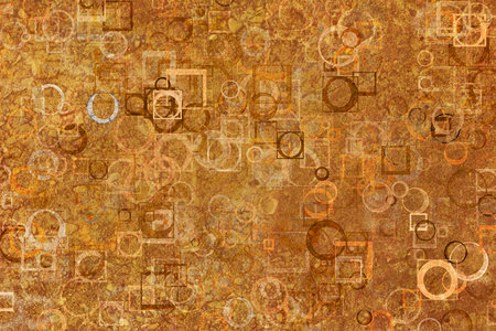 Random circle, square & rectangle shape, digital generative art for design texture & background,...