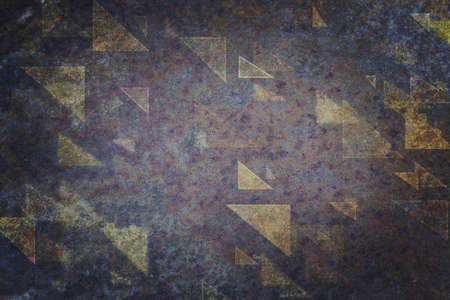 Random triangle shape, digital generative art for design texture & background, grunge & roughの写真素材