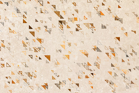 Random triangle shape, digital generative art for design texture & background, grunge & rough