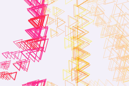 Color abstract triangle pattern generative art background. Vector illustration graphic.
