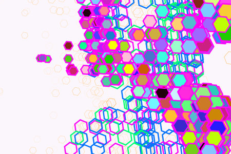 Abstract colored hexagon shape pattern. Good for web page, wallpaper, graphic design, catalog,...