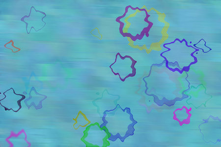 Random circle, square, rectangle & triangle shape, digital generative art for design texture &...