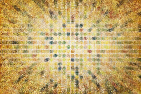 Generative circle or ellipse pixel mosaic for design wallpaper, texture or background. Motion blur.,...