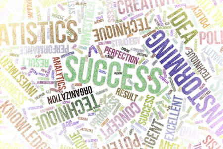 Success, business conceptual word cloud for for design wallpaper, texture or background, grunge & roughの写真素材