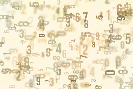 Colorful & blur number from 0 to 9, word cloud for education or learning conceptual, for design...