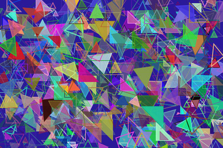 Random triangle shape, digital generative art for design texture & background
