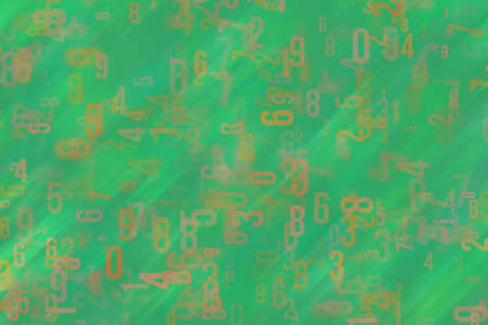 Colorful abstract texture with number from 0 to 9 for design backgroundの写真素材