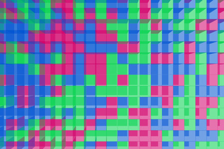 Colored square or rectangle 3D pattern for design wallpaper, texture or background