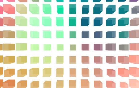 Colored square or rectangle 3D pattern for design wallpaper, texture or background