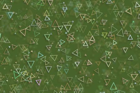 Abstract embossed & random triangle shape, digital generative art for web page, graphic design, catalog, textile or texture printing & backgroundの写真素材