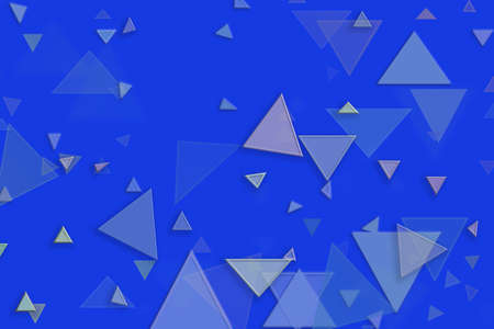 Abstract embossed & random triangle shape, digital generative art for web page, graphic design, catalog, textile or texture printing & backgroundの写真素材