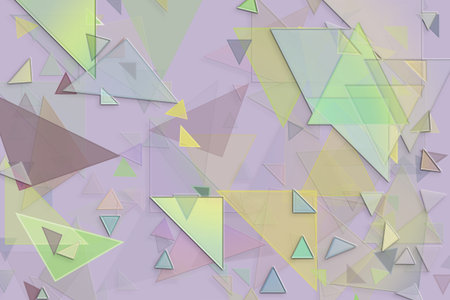 Abstract embossed & random triangle shape, digital generative art for web page, graphic design,...