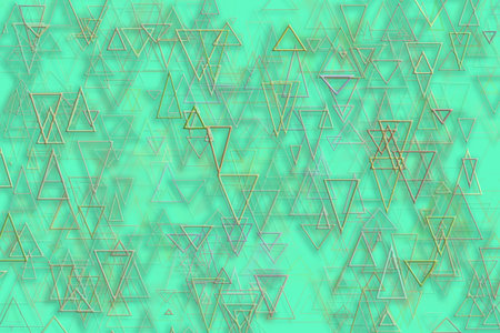 Abstract embossed & random triangle shape, digital generative art for design texture & background
