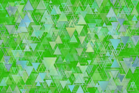 Abstract embossed & random triangle shape, digital generative art for design texture & backgroundの写真素材