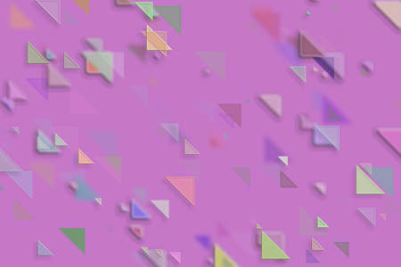 Abstract embossed & random triangle shape, digital generative art for design texture & backgroundの写真素材