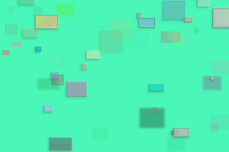 Abstract embossed & random square & rectangle shape, digital generative art for design texture & backgroundの写真素材