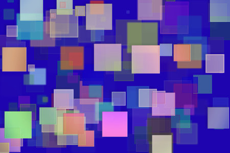 Abstract embossed & random square shape, digital generative art for design texture & background