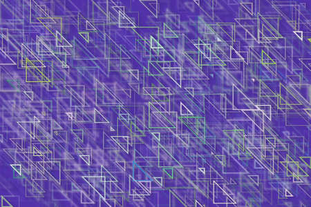 Abstract embossed & random triangle shape, digital generative art for design texture & backgroundの写真素材