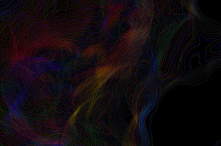 Colorful neon abstract art for design background & texture, wave & line.