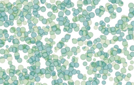 Random colored abstract overlapping circles, bubbles or ellipses, digital generative art for design...