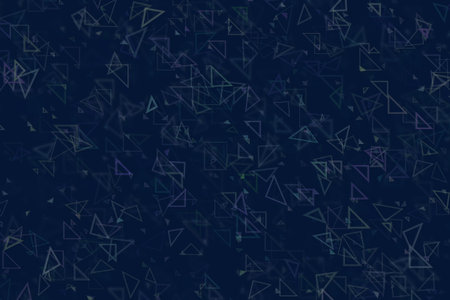 Abstract embossed, soft blend & random triangle shape, digital generative art for web page, graphic design, catalog, textile or texture printing & backgroundの写真素材