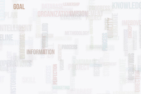 Business word cloud, abstract embossed, soft blend, for web page, graphic design, catalog, textile...