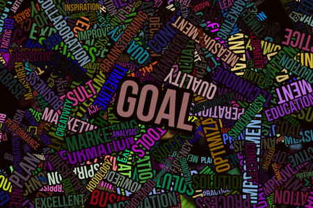 Goal, business word cloud, for design wallpaper, texture or background.