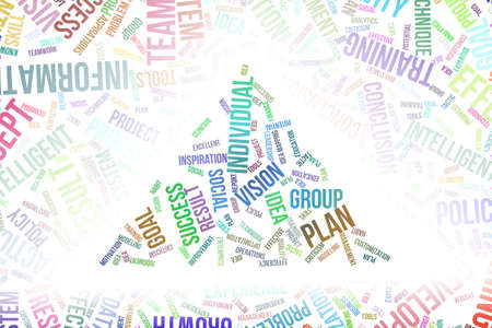 Business word cloud, colorful abstract, for web page, graphic design, catalog, textile or texture printing & background.の写真素材
