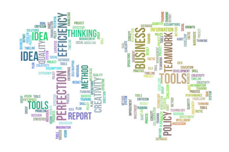 Business & finance conceptual, colorful words cloud as dollar sign for web page, graphic design,...