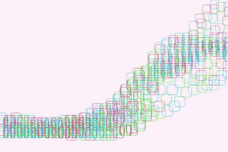 Color abstract mixed pattern generative art background. Vector illustration graphic.のイラスト素材