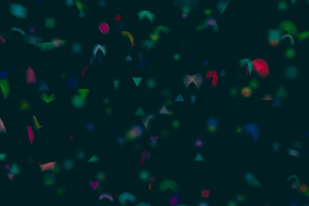 Random circle, square, rectangle & triangle shape, digital generative art for web page, graphic...