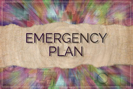 Emergency plan, business conceptual, with colorful background for web page, graphic design, wallpaper, catalog or wallpaper.の写真素材