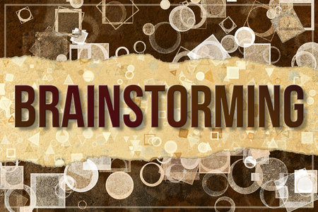 Brainstorming, business & finance conceptual words, with texture background for web page, graphic...