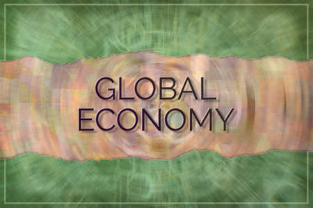 Global economy, business conceptual, with colorful background for web page, graphic design, wallpaper, catalog or wallpaper.の写真素材