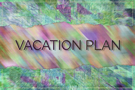 Vacation plan, business conceptual, with colorful background for web page, graphic design, wallpaper, catalog or wallpaper.の写真素材