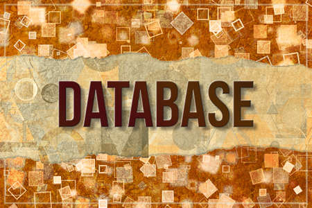 Database, business & finance conceptual words, with texture background for web page, graphic design, catalog or wallpaper.の写真素材