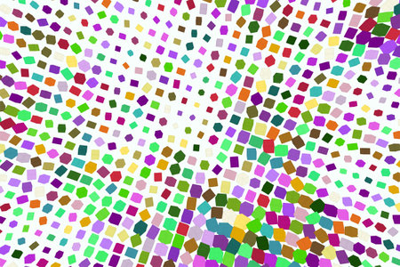 Conceptual geometrical background, for web page, graphic design, catalog or texture. Pattern of square, rectangle shape. 3D perspective view. Style of mosaic or tile. Vector illustration graphic.のイラスト素材