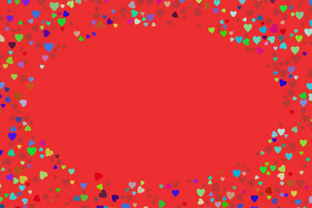 Abstract colored heart or love shape pattern. Good for web page, wallpaper, graphic design, catalog, texture or background.No overlaping. Vector graphic.のイラスト素材